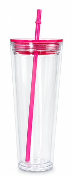 24oz HOT PINK ACRYLIC