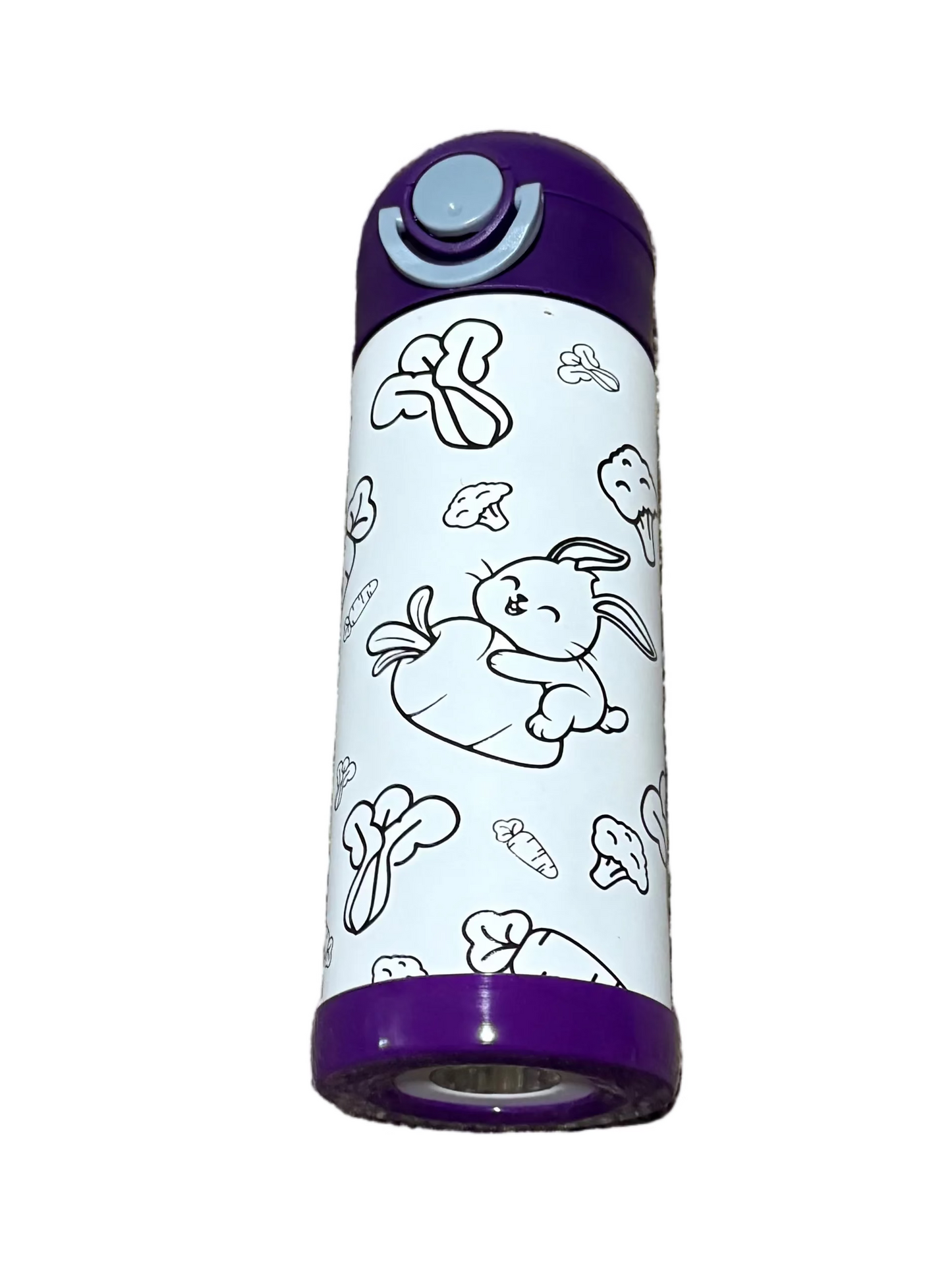 12oz PURPLE KIDS COLORING CUP