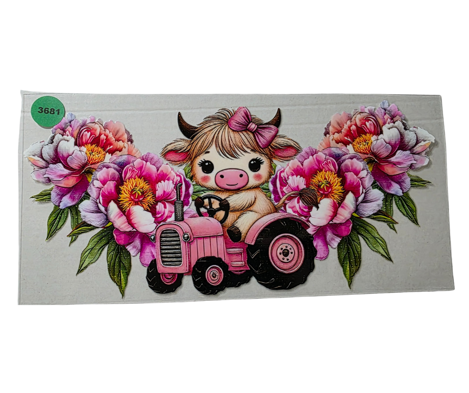 3681 HIGHLAND COW FLORAL
