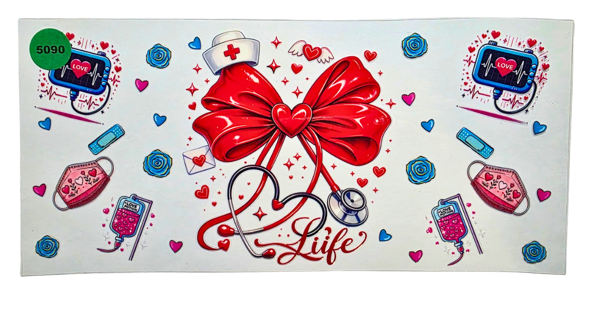 5090 NURSE LIFE CUP DECAL