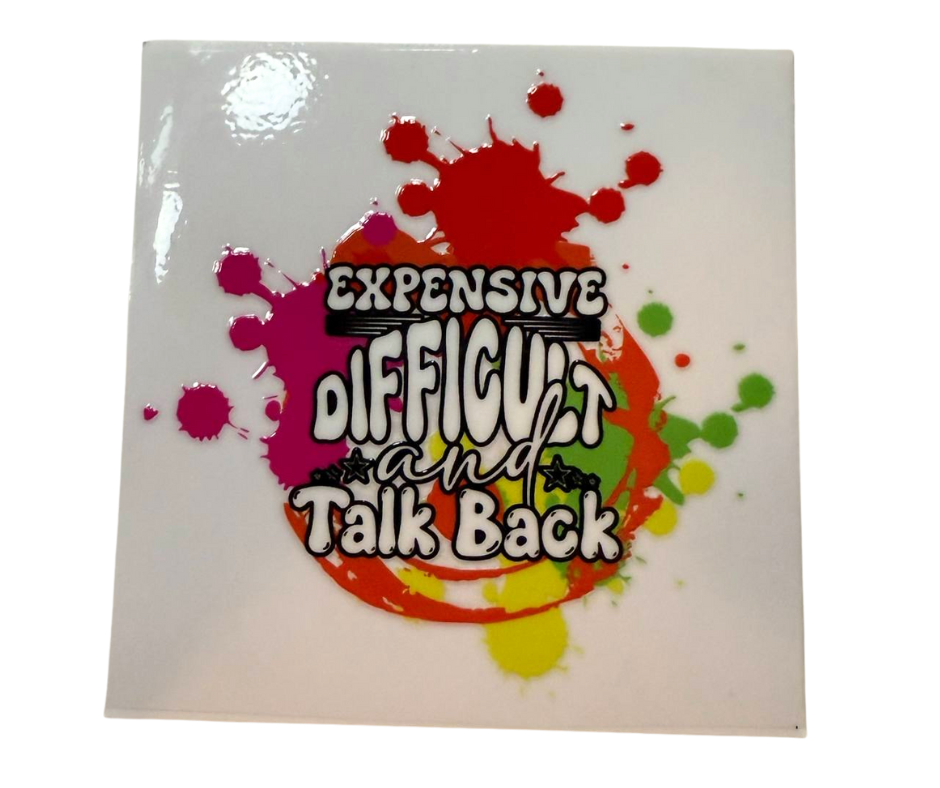 EXPENSIVE DIFFICULT & TALK BACK (SINGLE)