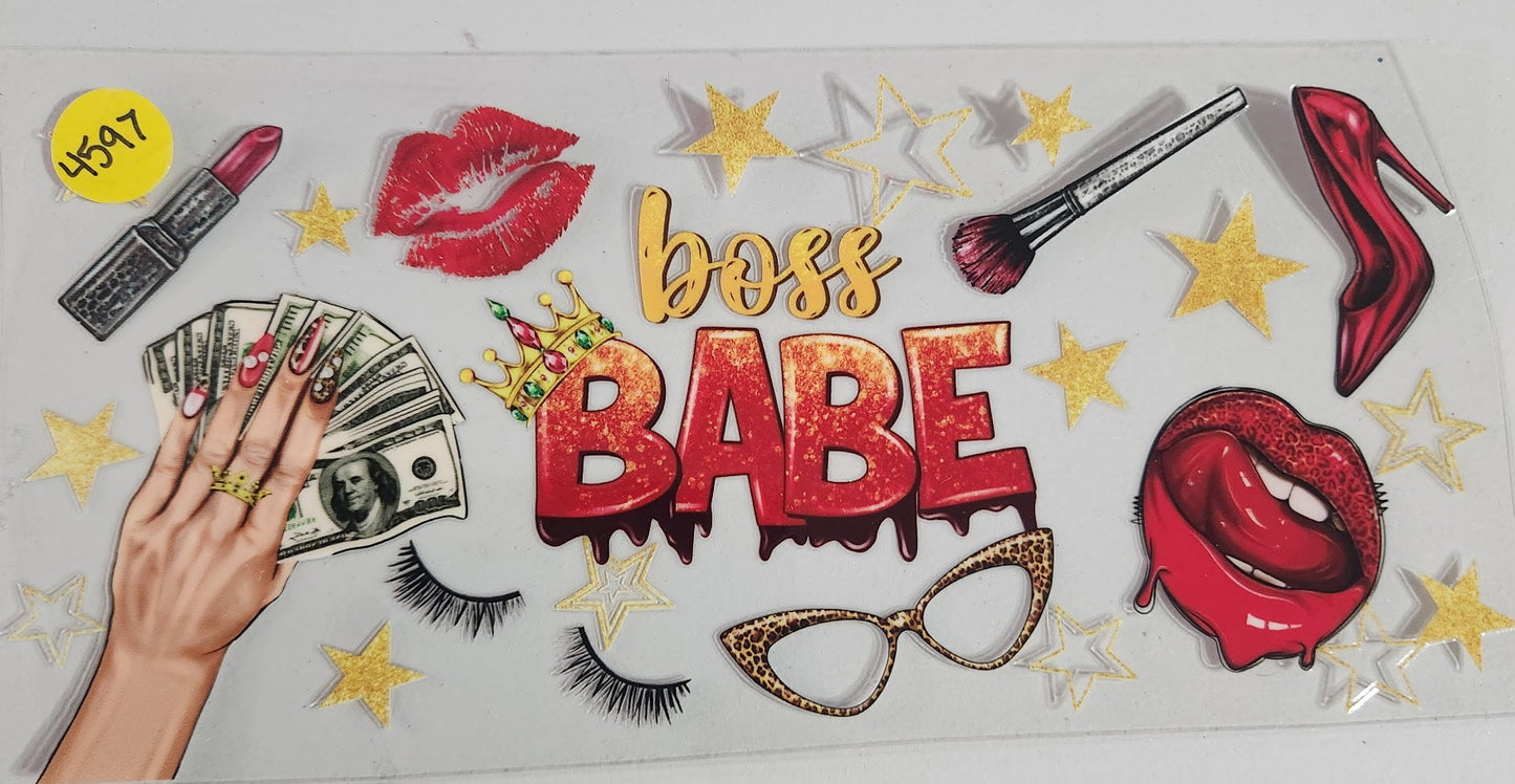 4597 BOSS BABE CUP DECAL