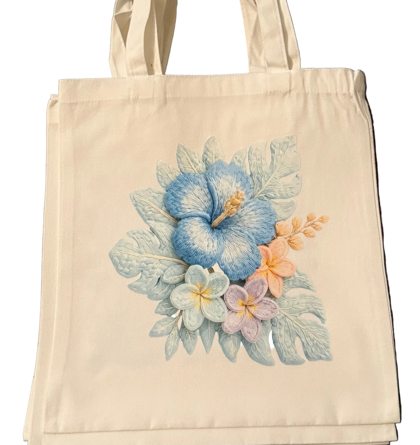 BLUE HIBISCUS TOTE BAG