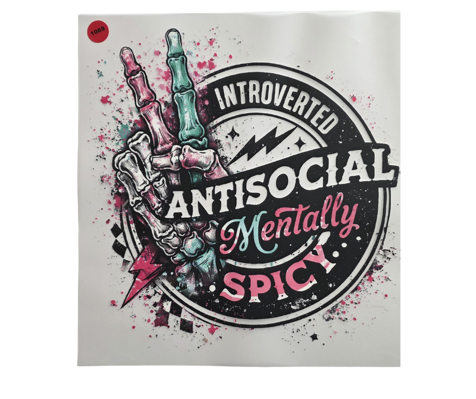 1089 INTROVERTED ANTISOCIAL SHIRT TRANSFER