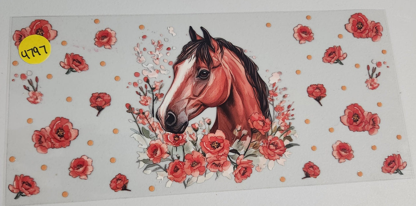 4797 HORSE CUP DECAL (DOUBLE SIDED)