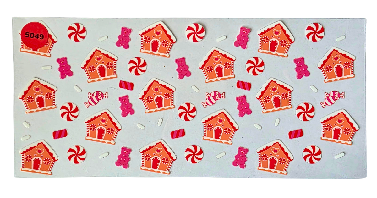 5049 GINGERBREAD HOUSES CUP DECAL