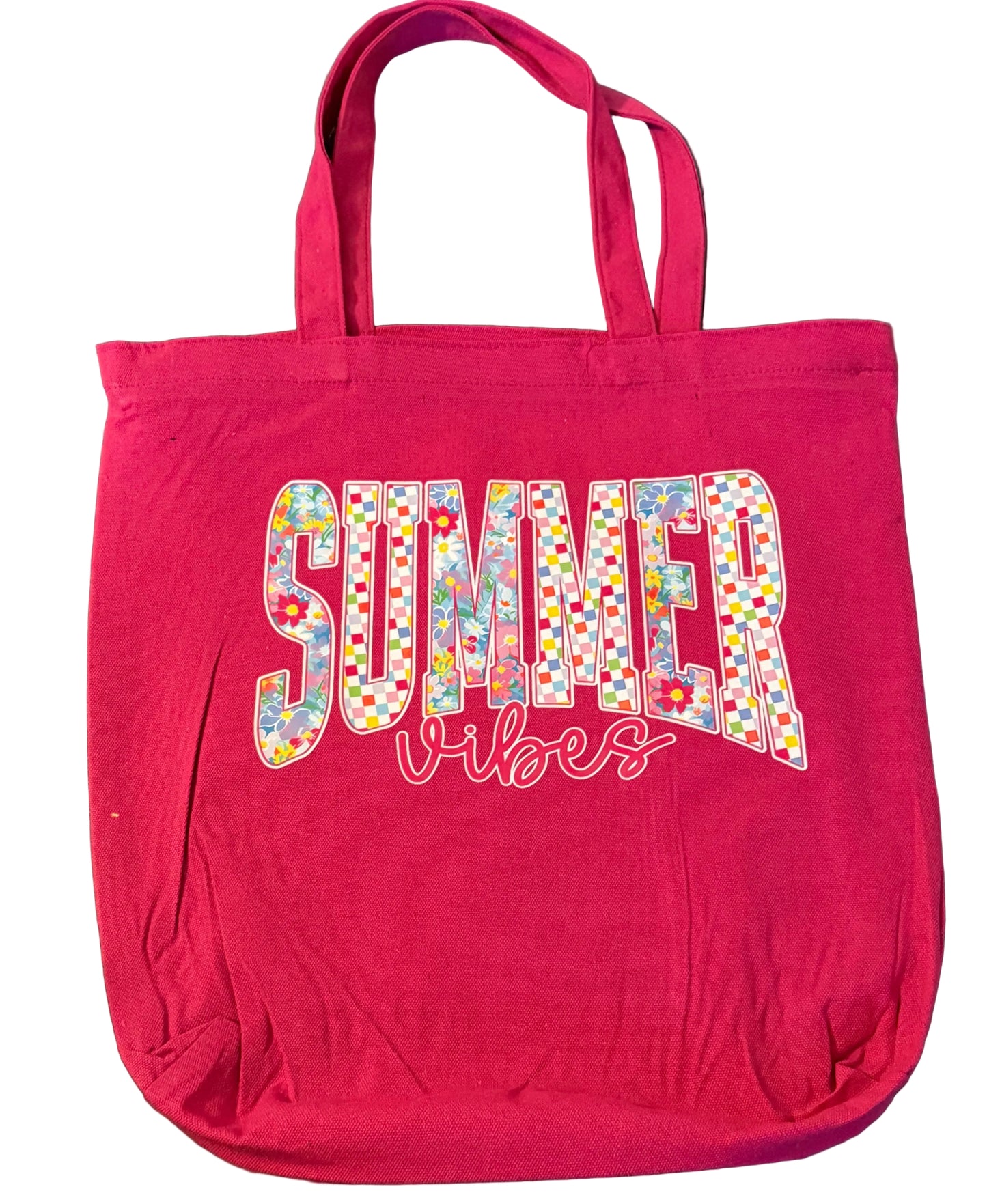 SUMMER VIBES ZIPPERED TOTE BAG