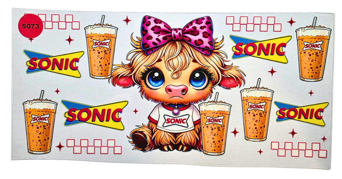 5073 SONIC HIGHLAND COW CUP DECAL