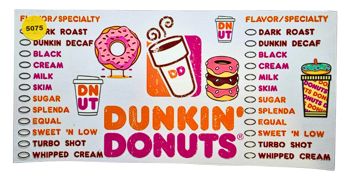 5075 DUNKIN CUP DECAL