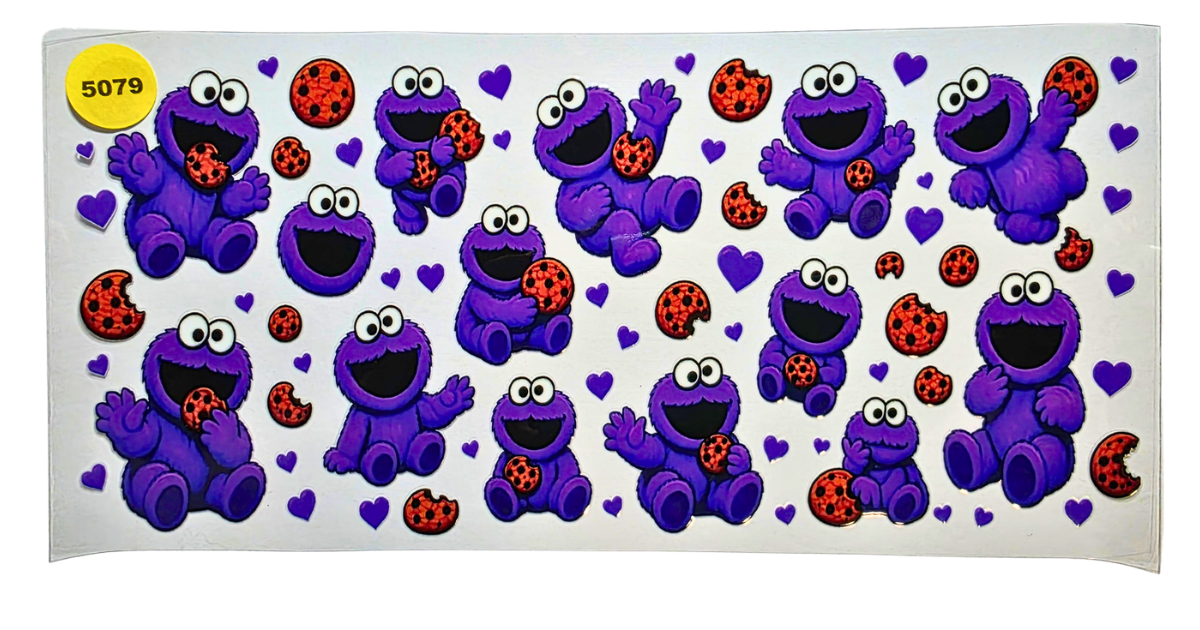 5079 PURPPE COOKIE MONSTER CUP DECAL