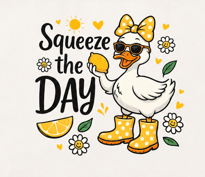 SQUEEZE THE DAY TOTE BAG TRANSFER