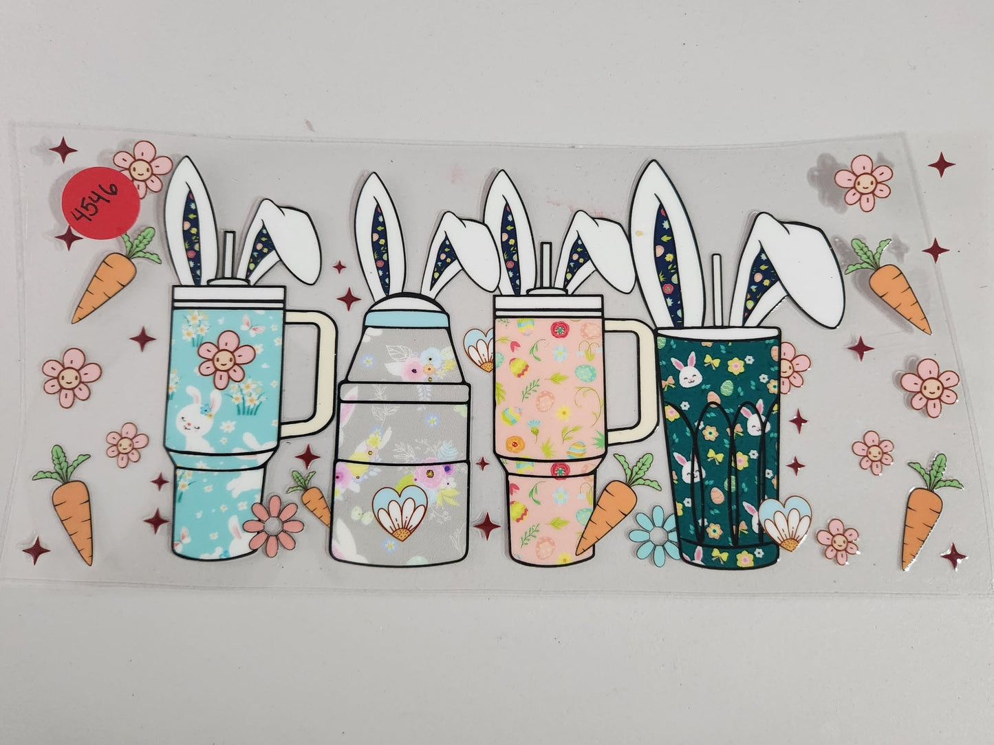 4546 BUNNY EAR CUPS CUP DECAL