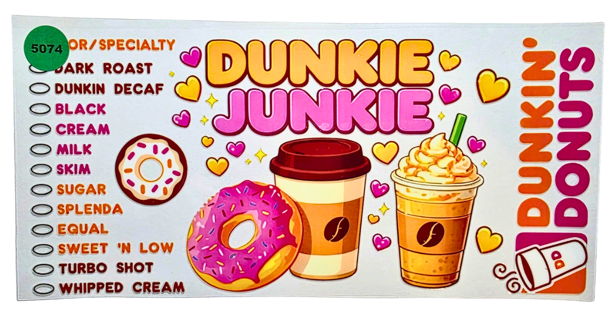 5074 DUNKIN CUP DECAL