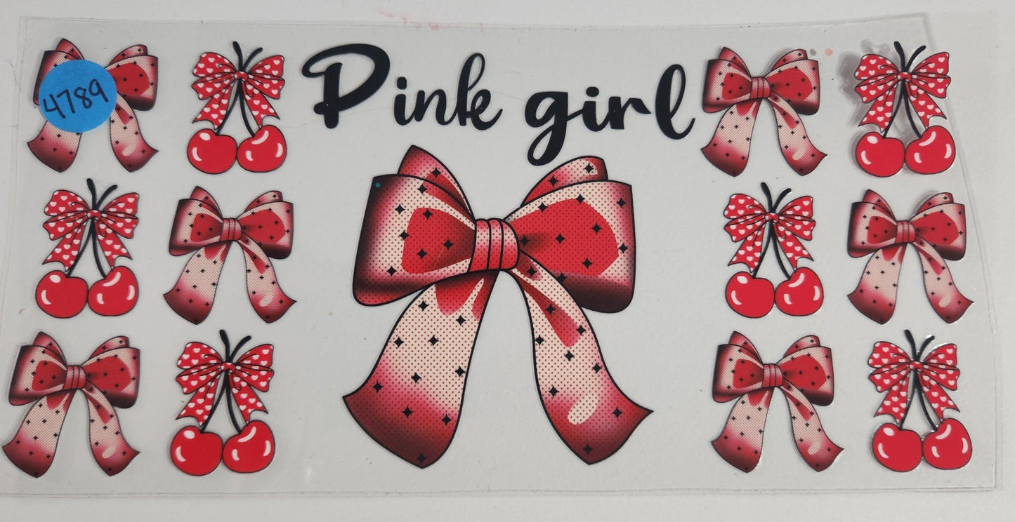 4789 PINK GIRL CUP DECAL