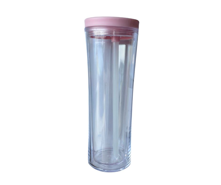 20oz LIGHT PINK FLIP STRAW