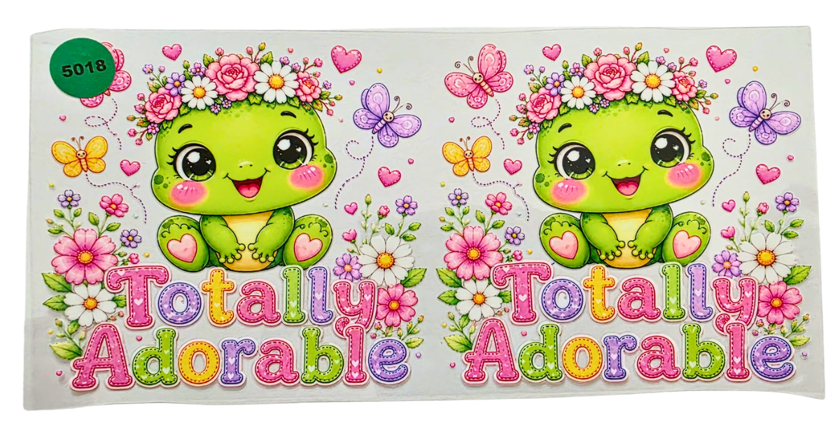 5018 TURTLE TOTALLY ADORABLE CUP DECAL