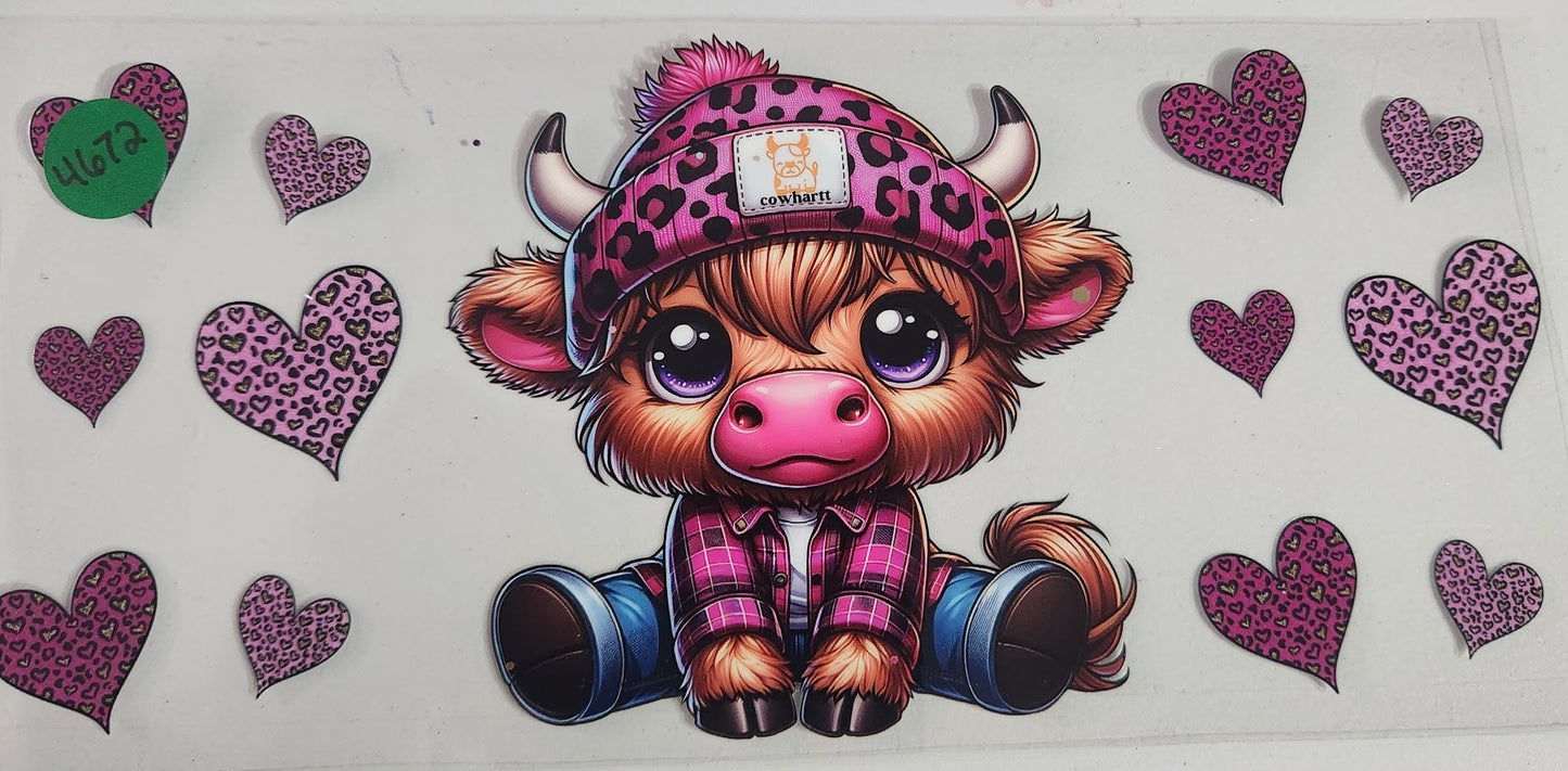 4672 HIGHLAND COW CUP DECAL