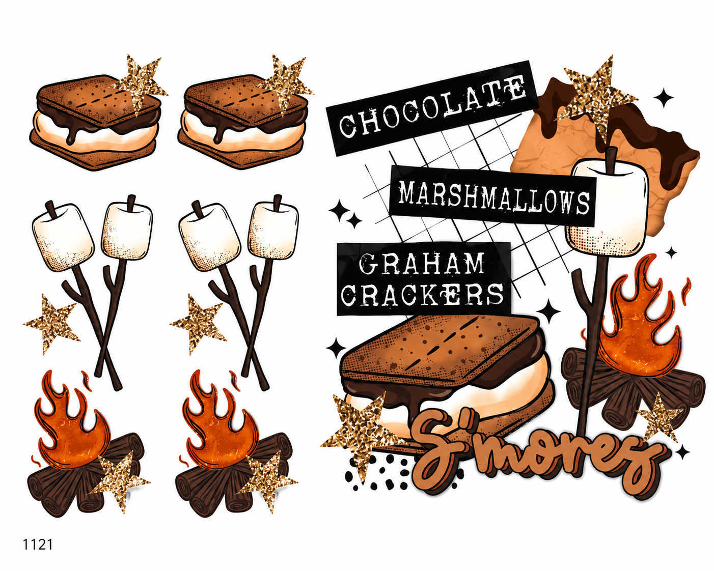 1121 SMORES SHIRT TRANSFER WITH SLEEVES