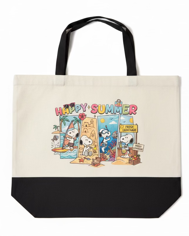 SNOOPY ZIPPERED TOTE BAG