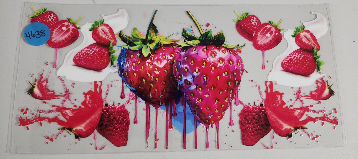 4638 STRAWBERRY CUP DECAL