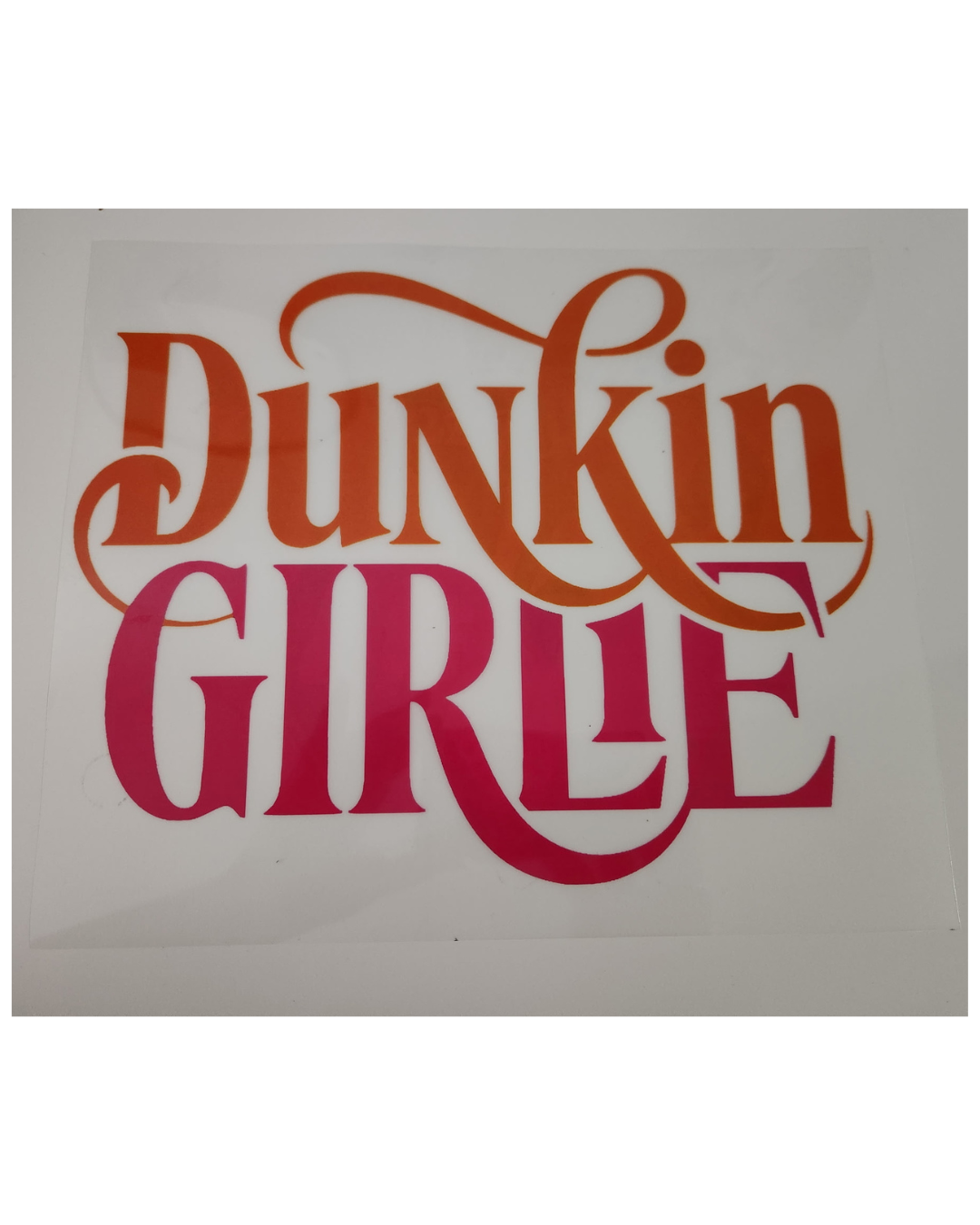 1182 DUNKIN GIRLIE SHIRT TRANSFER