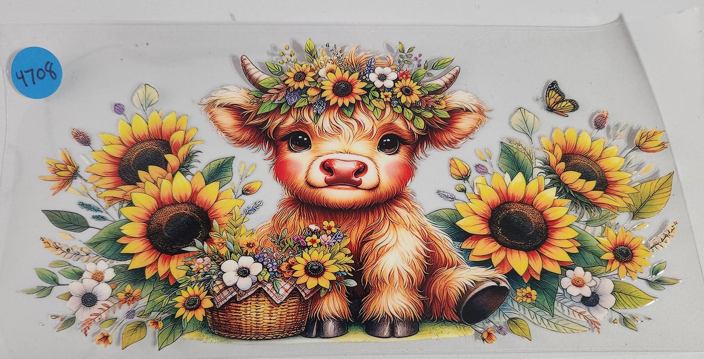 4708 HIGHLAND COW CUP DECAL