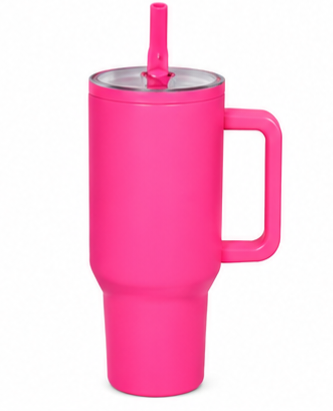 40oz HOT PINK STAINLESS STEEL