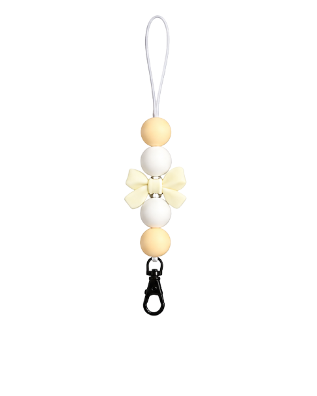 DARK YELLOW & WHITE BOW FRESHIE HANGER