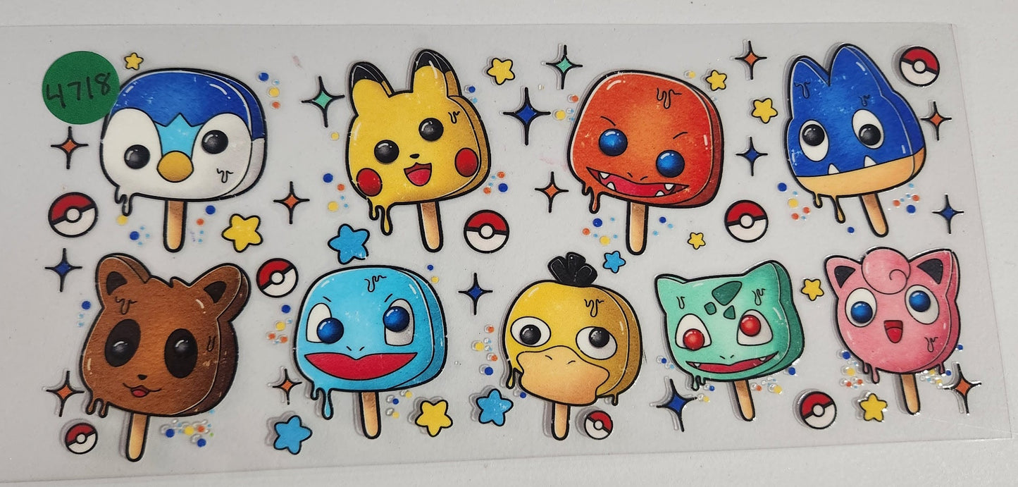 4718 POKEMON POPSICLE CUP DECAL