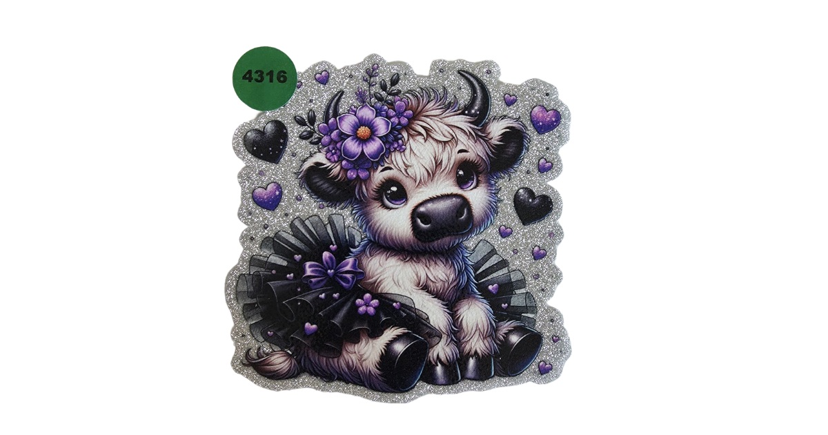 4316 HIGHLAND COW GLITTER (SMALL)