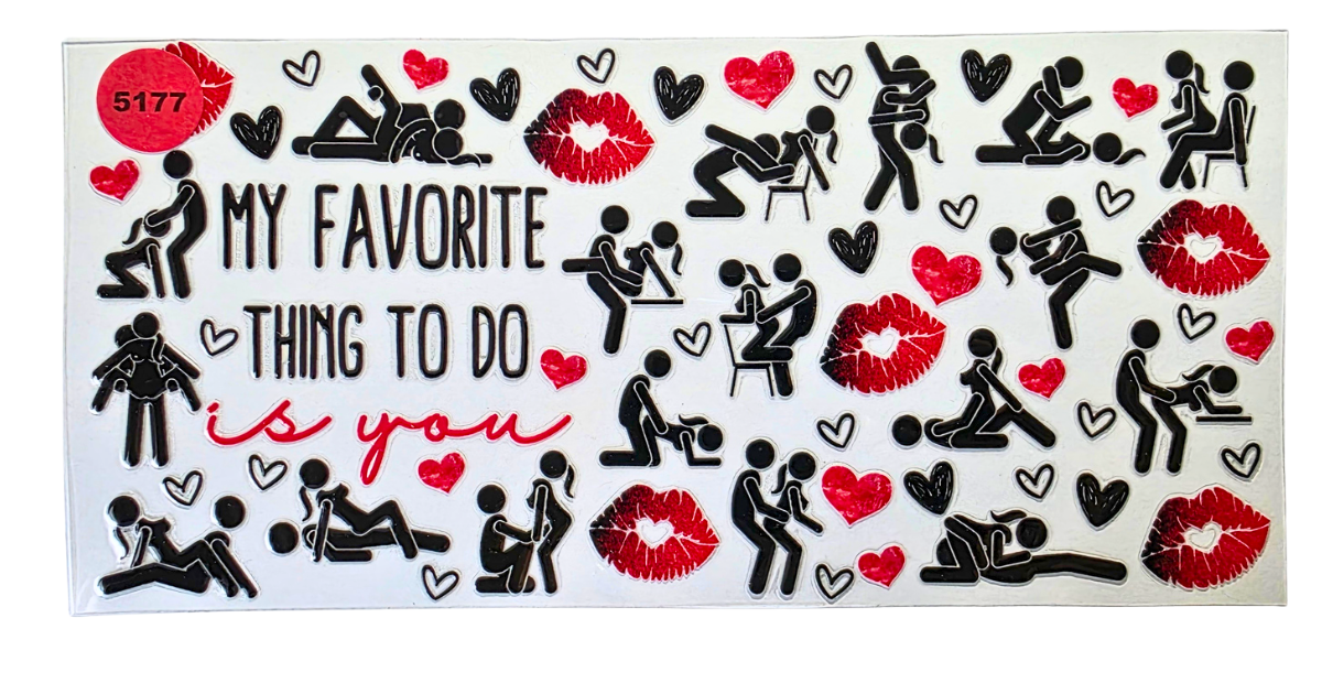 5177 FAVORITE THING TO DO CUP DECAL