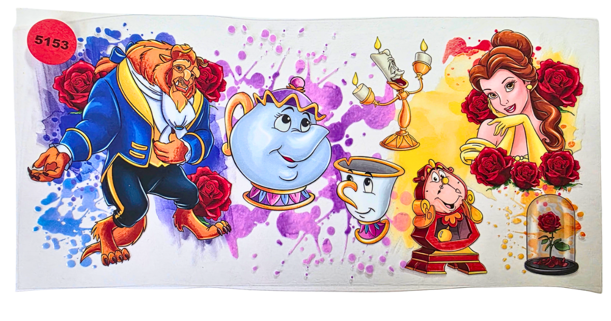 5153 BEAUTY & THE BEAST CUP DECAL