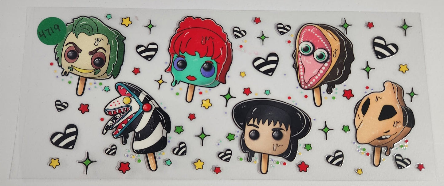 4719 BEETLEJUICE POPSICLE CUP DECAL