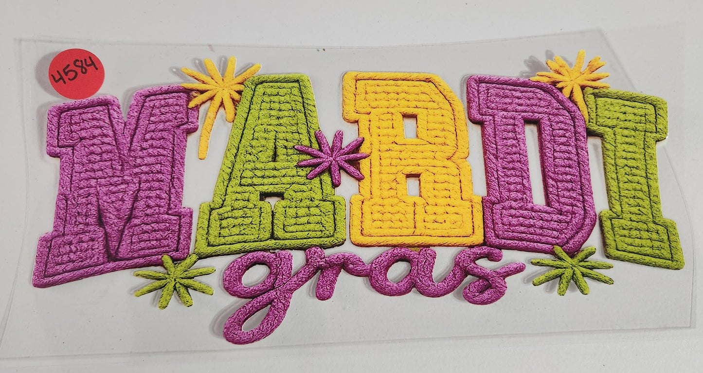 4584 MARDI GRAS CUP DECAL