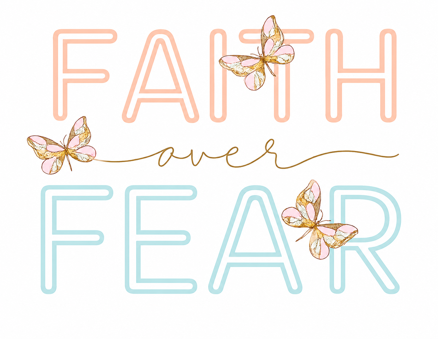 FAITH OVER FEAR TOTE BAG TRANSFER