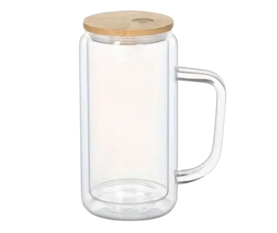 16oz GLASS WITH HANDLE