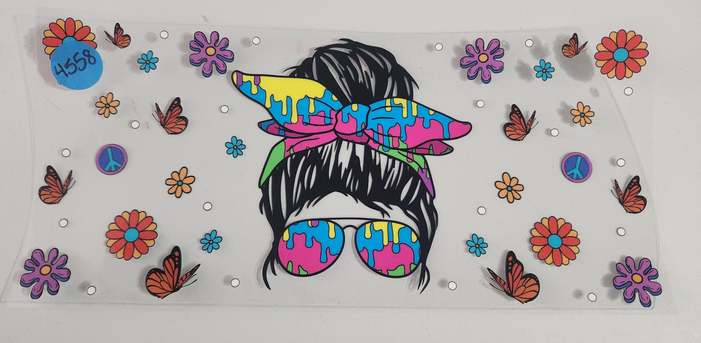 4558 PAINT SPLATTER MOM BUN CUP DECAL