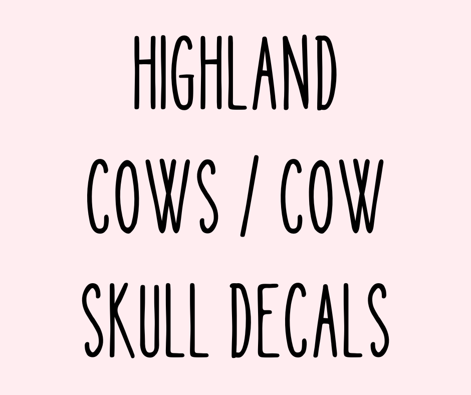 HIGHLAND COWS / COW SKULL DECALS