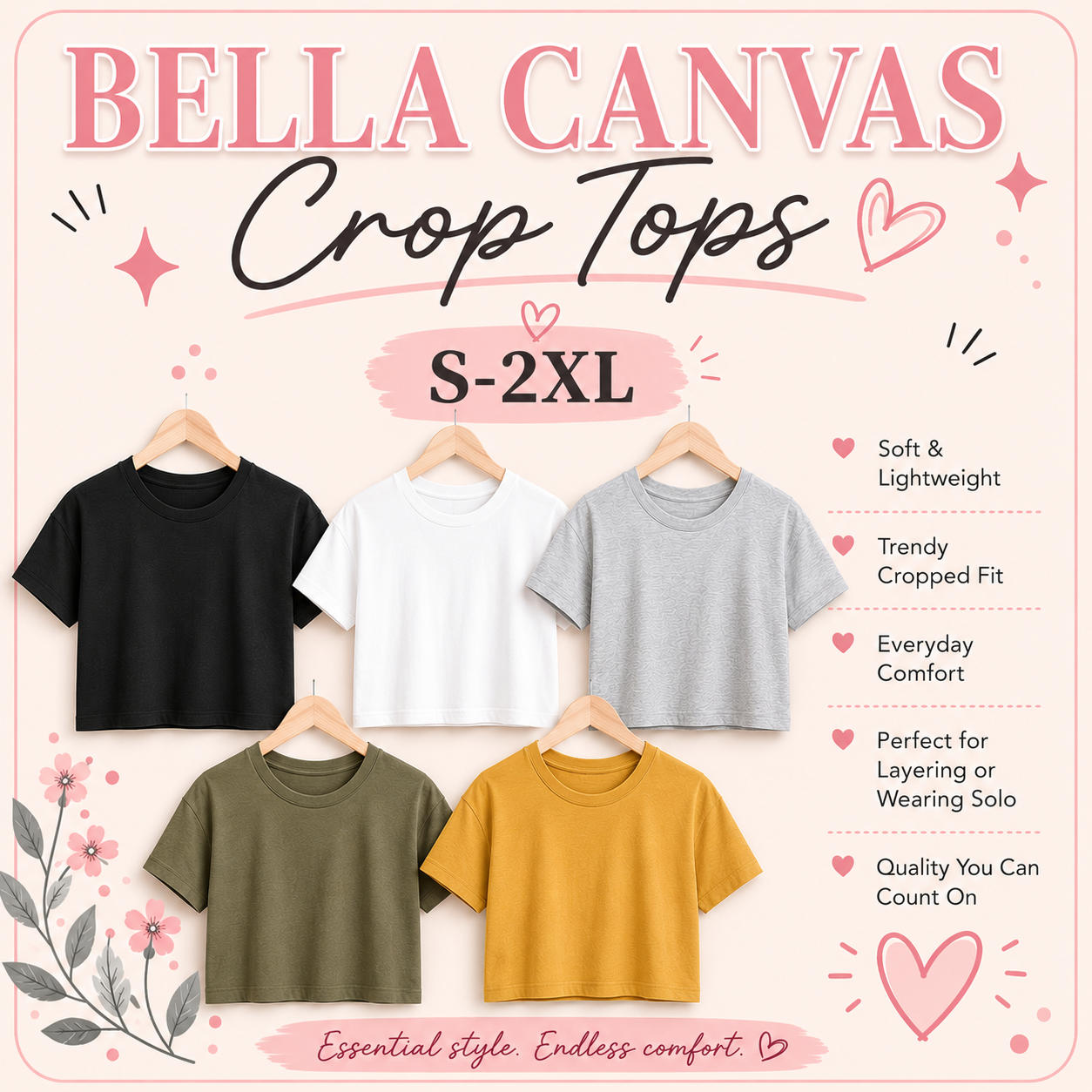 BELLA CANVAS FWD FASHION LADIES JERSEY CROPPED T-SHIRT