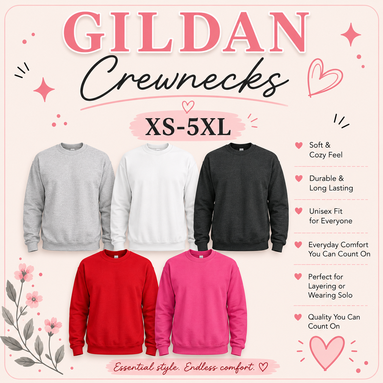 GILDAN HEAVY BLEND CREWNECKS