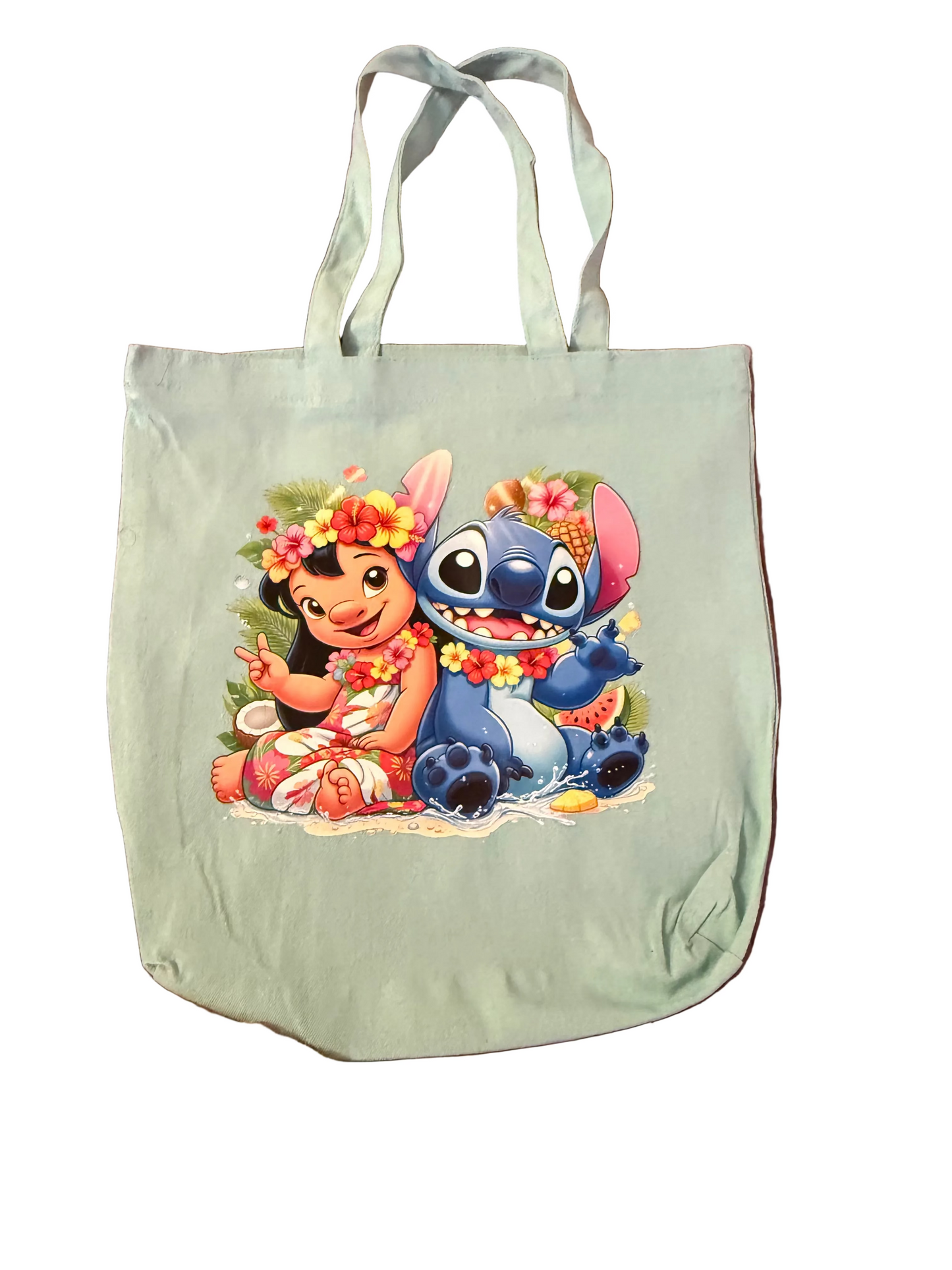 MINT STITCH ZIPPERED TOTE BAG