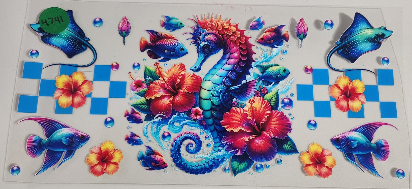 4741 SEAHORSE CUP DECAL