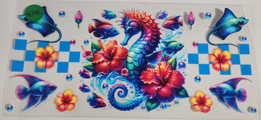 4741 SEAHORSE CUP DECAL