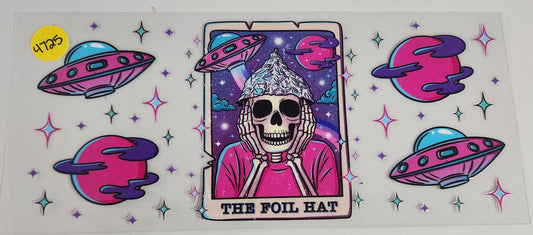 4725 SKELETON FOIL HAT CUP DECAL