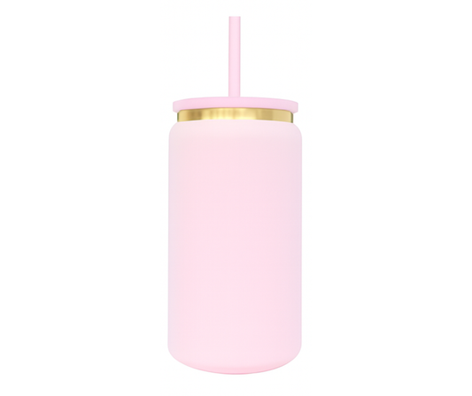 16oz LIGHT PINK STAINLESS STEEL
