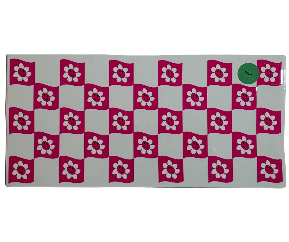 1401 CHECKERED FLOWERS