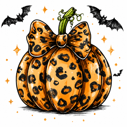 CHEETAH FALL PUMPKIN TOTE BAG TRANSFER