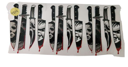 4879 HALLOWEEN KNIVES CUP DECAL