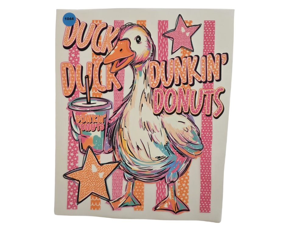 1044 DUCK DUCK DUNKIN SHIRT TRANSFER