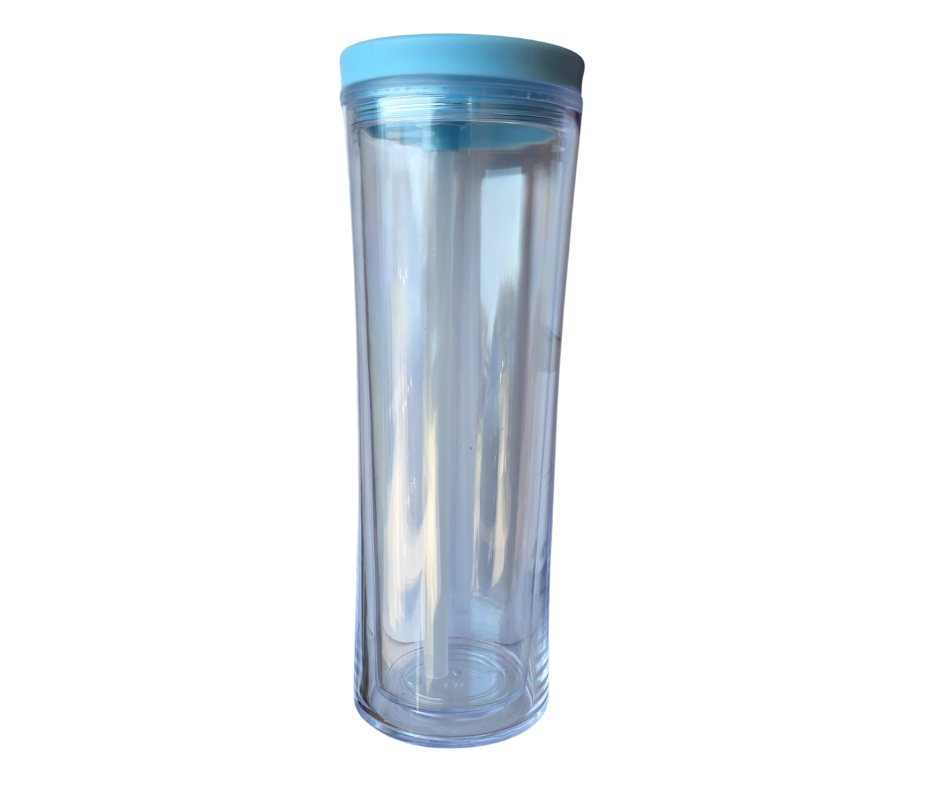 20oz LIGHT BLUE FLIP STRAW